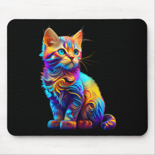 Niedliche Katze für Kitten Liebhaber farbenfrohe K Mousepad