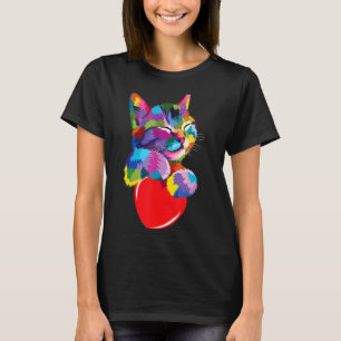 Niedliche Katze Für Kitten Liebhaber farbenfrohe K T-Shirt