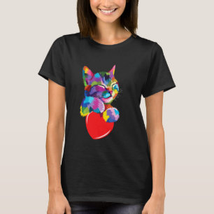 Niedliche Katze Für Kittenliebhaber farbenfrohe Ad T-Shirt