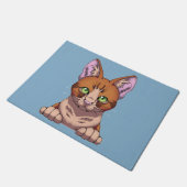 Niedliche Katze Fußmatte (Schrägansicht)