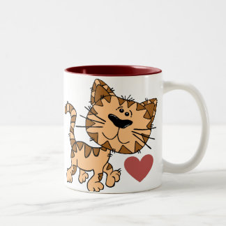 Niedliche Katze geboren, geliebte Valentines zu Zweifarbige Tasse