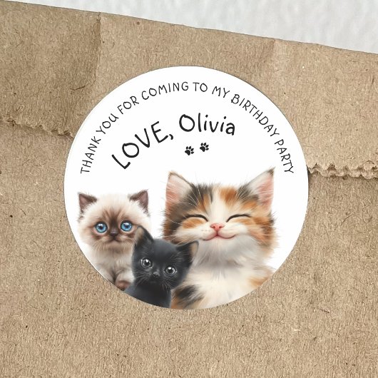 Niedliche Katze Geburtstag Vielen Dank Sticker