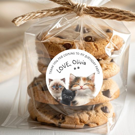 Niedliche Katze Geburtstag Vielen Dank Sticker