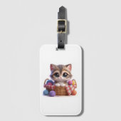 Niedliche Katze Gepäckanhänger (Vorderseite Vertikal)