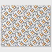 Niedliche Katze Geschenkpapier (Flach)