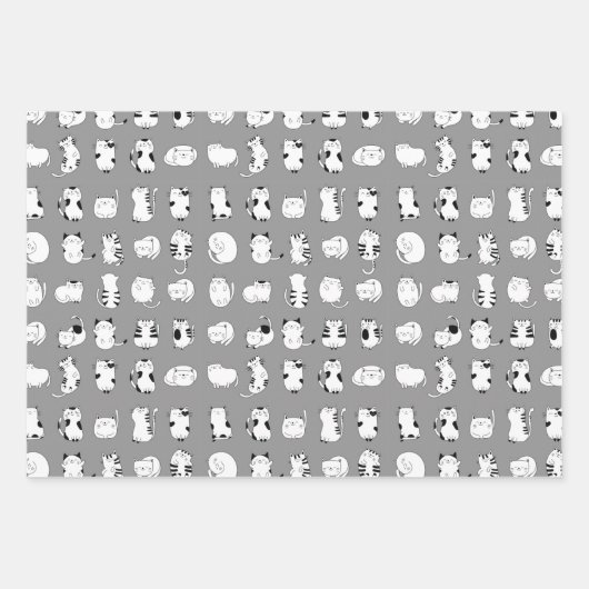 Niedliche Katze  Geschenkpapier Set (Vorderseite 3)