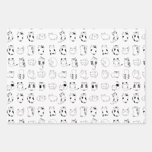 Niedliche Katze  Geschenkpapier Set (Vorderseite 2)