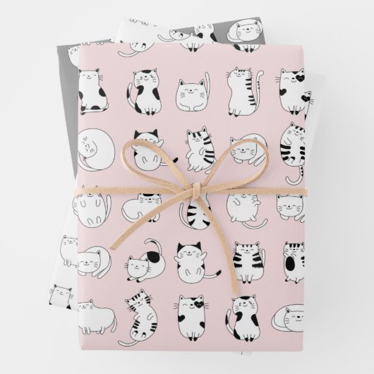 Niedliche Katze  Geschenkpapier Set (Beispiel)