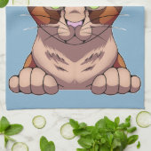 Niedliche Katze Geschirrtuch (Gefaltet)