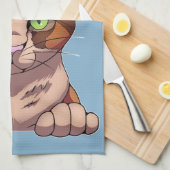 Niedliche Katze Geschirrtuch (Viertel Falte)