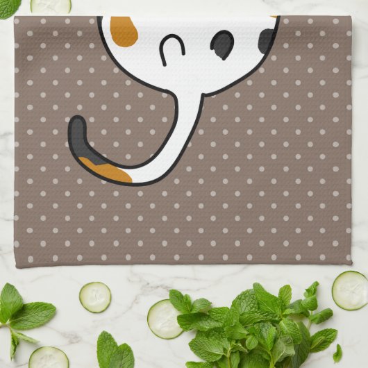 Niedliche Katze Geschirrtuch (Gefaltet)