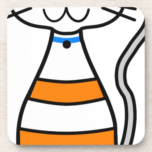 Niedliche Katze Getränkeuntersetzer (Vorderseite)