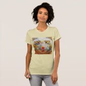 Niedliche Katze Golden Eyes T - Shirt (Vorne ganz)