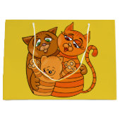 Niedliche Katze Großgeschenktasche Große Geschenktüte (Vorderseite)