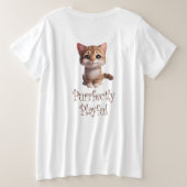 Niedliche Katze, gut gespielt Große Größe T-Shirt (Design Rückseite)