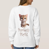 Niedliche Katze, gut gespielt Sweatshirt (Rückseite)