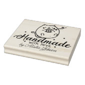 Niedliche Katze Handgefertigt mit Liebe, groß Gummistempel (Stempel)