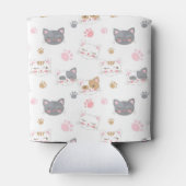 Niedliche Katze hat ein lächelndes Katzen-Muster Dosenkühler (Rückseite)