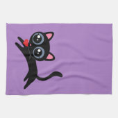 Niedliche Katze Herzdieb für Freundin, Ehefrau Geschirrtuch (Horizontal)