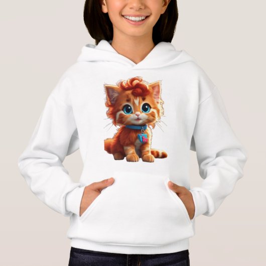 Niedliche Katze Hoodie (Vorderseite)