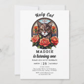 niedliche Katze Ich bin eins! Niedlich Cat Girl 1. Einladung (Vorderseite)