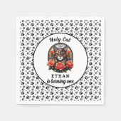 niedliche Katze Ich bin eins! Niedlich Cat Girl 1. Serviette (Vorderseite)