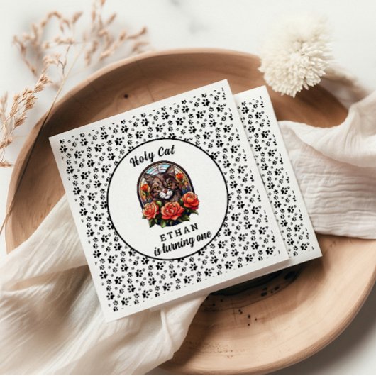 niedliche Katze Ich bin eins! Niedlich Cat Girl 1. Serviette