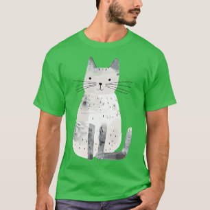 Niedliche Katze Illustration Adorable Animal Ar T-Shirt