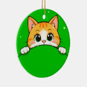 Niedliche Katze-Illustration Keramik Ornament (Rechts)
