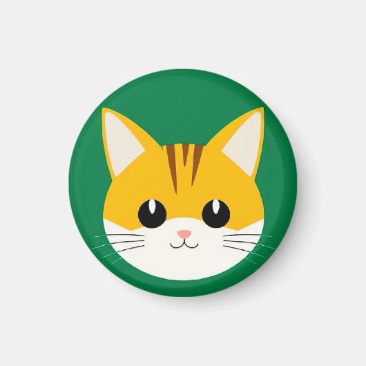 Niedliche Katze-Illustration Magnet (Vorne)