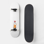Niedliche Katze-Illustration Skateboard (Vorderseite)