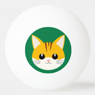 Niedliche Katze-Illustration Tischtennisball