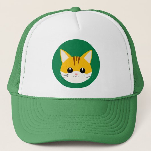 Niedliche Katze-Illustration Truckerkappe (Vorderseite)
