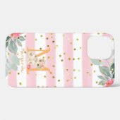 Niedliche Katze Illustration Weiß rosa Streifen Gi Case-Mate iPhone Hülle (Rückseite (Horizontal))