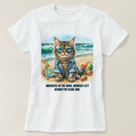 Niedliche Katze im Beach Cat Lovers T - Shirt