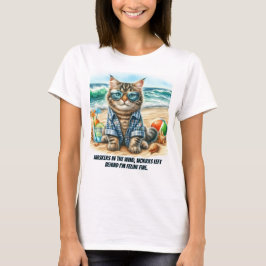 Niedliche Katze im Beach Cat Lovers T - Shirt