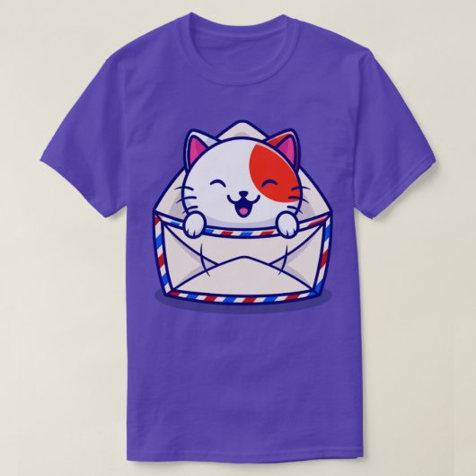 Niedliche Katze im Cartoon T-Shirt (Design vorne)