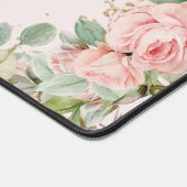 Niedliche Katze im Cup Rosa Rose Blume Schreibtischunterlage (Ecke)