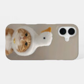 Niedliche Katze im Duck Hat iPhone 16 Slim Fit Cas Hülle (Rückseite (Horizontal))