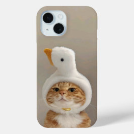 Niedliche Katze im Fall Duck Hat iPhone 15 Case-Mate iPhone Hülle