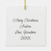 Niedliche Katze im Fenster der Blume Personalisier Keramikornament (Rückseite)