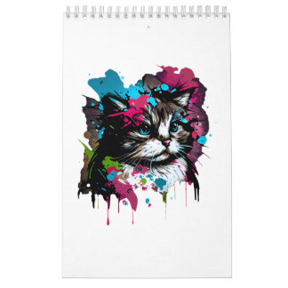 Niedliche Katze im Kalender