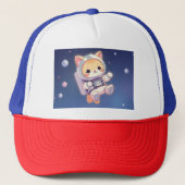 Niedliche Katze im Raum Truckerkappe (Vorderseite)