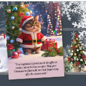 Niedliche Katze im Santa Claus Outfit Weihnachten  Postkarte