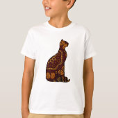Niedliche Katze im Sitzen T-Shirt (Vorderseite)