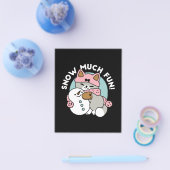 Niedliche Katze im Snow Gear mit Snowman Art Flyer (Einzeln)