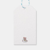 Niedliche Katze im Snow Gear mit Snowman Art Geschenkanhänger (Rückseite)