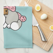 Niedliche Katze im Snow Gear mit Snowman Art Geschirrtuch (Viertel Falte)