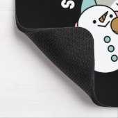 Niedliche Katze im Snow Gear mit Snowman Art Mousepad (Ecke)