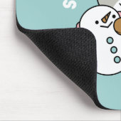 Niedliche Katze im Snow Gear mit Snowman Art Mousepad (Ecke)